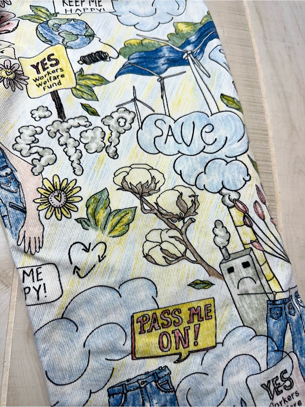 Wrangler X Anthropologie Women's Save The Planet Earth Day Jeans - Picture 13 of 14